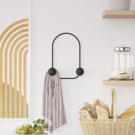 Wallity Frog Gancho de pared metálico Negro